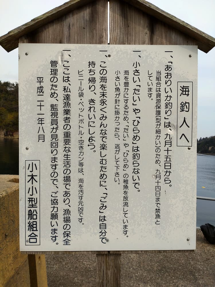石川県能登小木漁港 アオリイカ釣りの解禁日